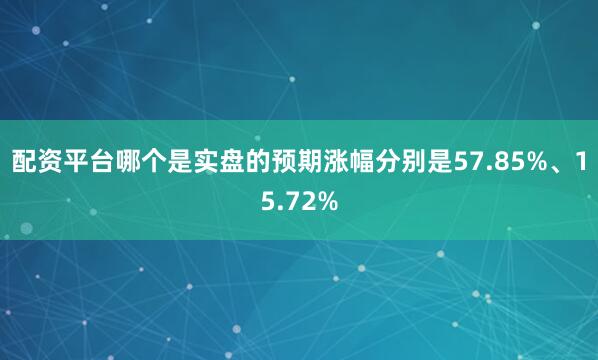 配资平台哪个是实盘的预期涨幅分别是57.85%、15.72%