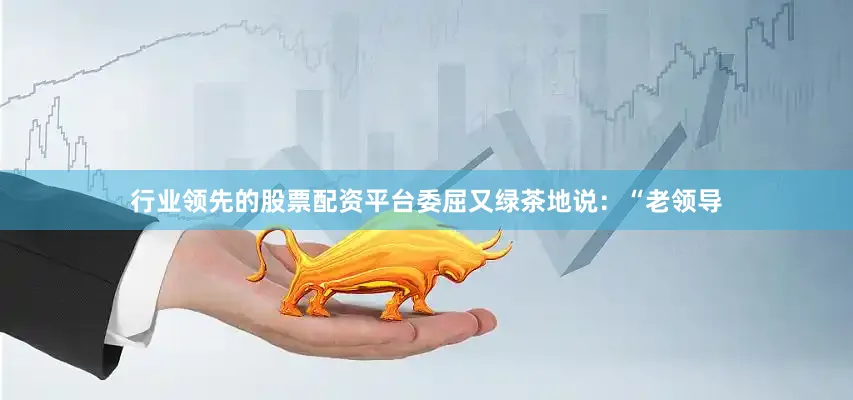 行业领先的股票配资平台委屈又绿茶地说：“老领导