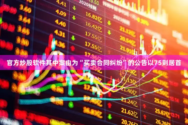 官方炒股软件其中案由为“买卖合同纠纷”的公告以75则居首